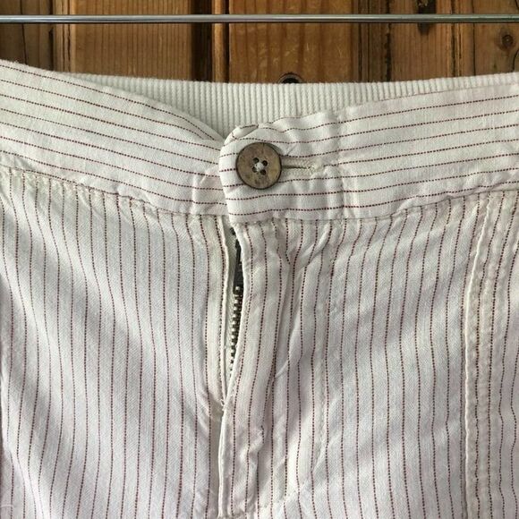Carve Designs Womens Size 8 Linen Blend Subtle Stripe Shorts Crean Casual Summer - Picture 4 of 10